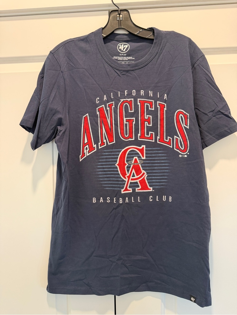 BRAND NEW- Angel’s 47 Navy Tee with Red & White